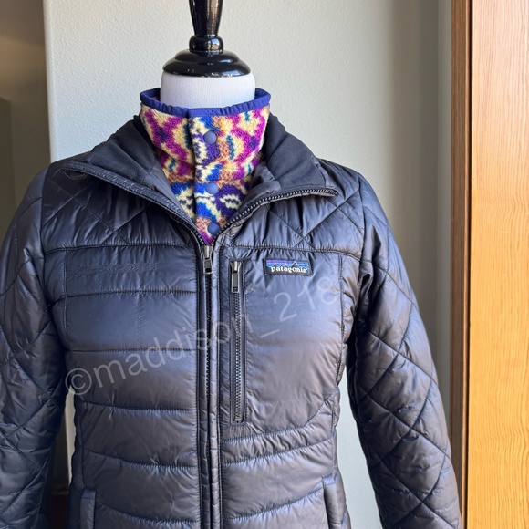 Patagonia Radalie Jacket Black Small Slim Fit Puffer Jacket Windproof S - Picture 2 of 16